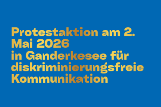 Protestaktion am 2. Mai 2026 in Ganderkesee für diskriminierungsfreie Kommunikation