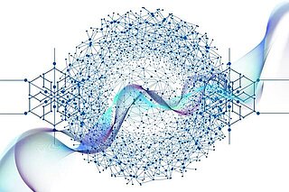 Vektorbild zu Datenwellen und Bits und Bytes